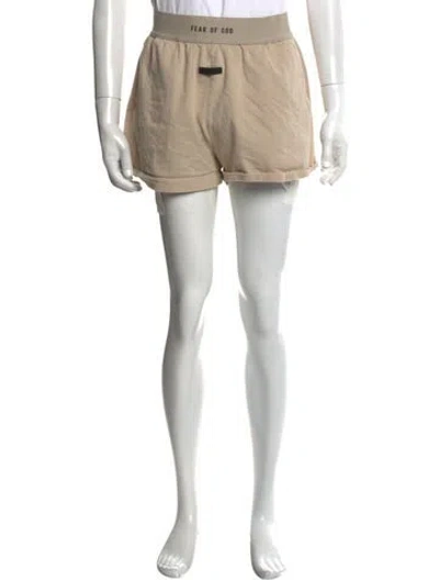 Pre-owned Fear Of God Graphic Print Jogger Shorts In Neutral