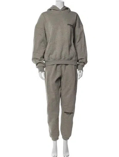 Pre-owned Fear Of God Graphic Print Lounge Set In Grey