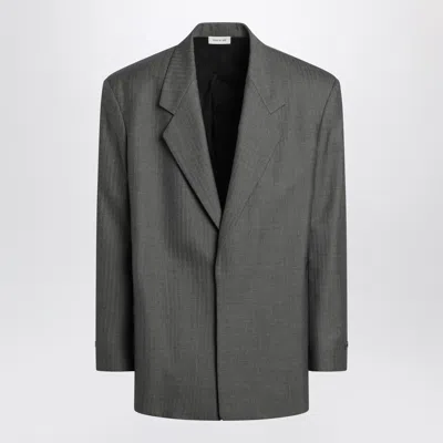 Fear Of God Grey Single Breasted Wool Blazer In Gray