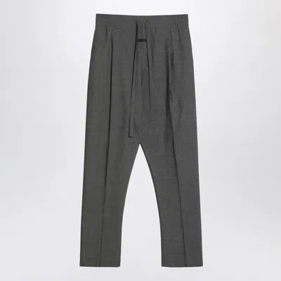 Fear Of God Cotton And Wool Drawstring Trousers In Gray