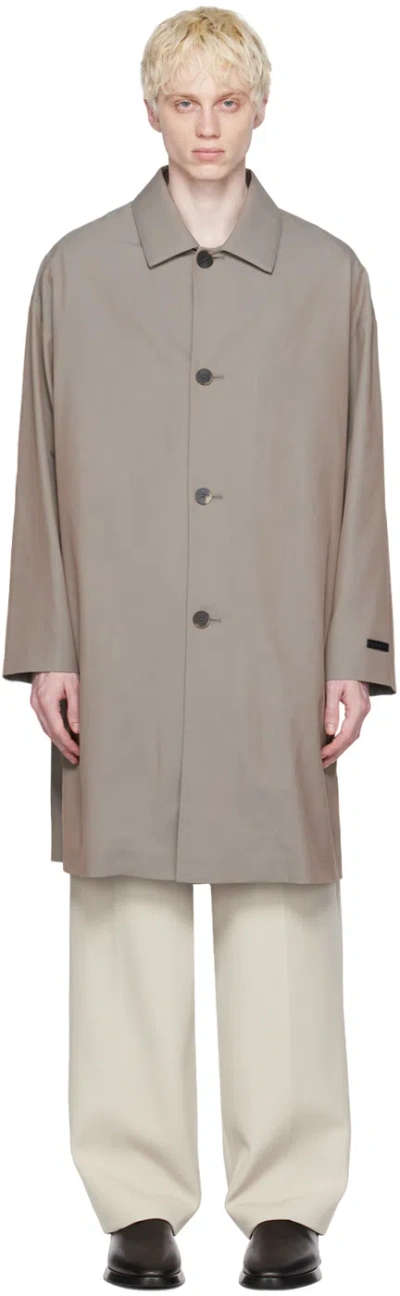 Fear Of God Gray Car Coat In Dusty Concrete