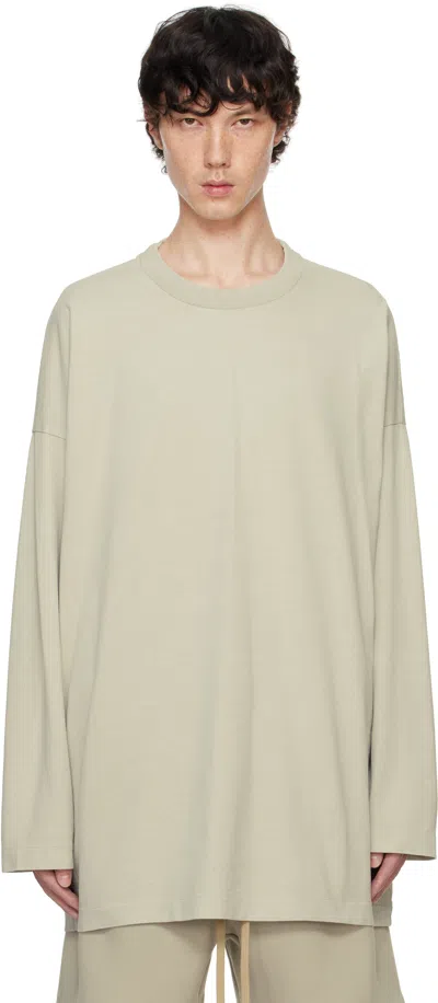 Fear Of God Gray Cotton Long Sleeve T-shirt In Paris Sky