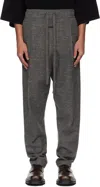 Fear Of God Gray Oxford Drawstring Eternal Trousers In Grey