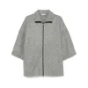 Fear Of God Gray Boiled Wool Short Sleeve Jacket In Gray