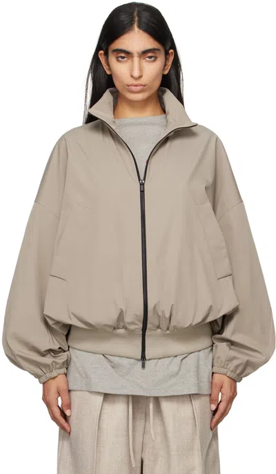 Fear Of God Gray Nylon Vented Track Jacket In Deer