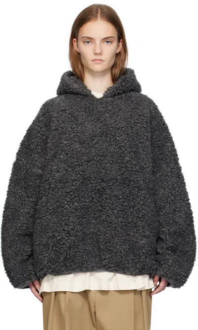 Fear Of God Gray Polar Fleece Hoodie In Paris Sky