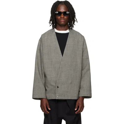 Fear Of God Gray Relaxed Cropped Lapelless Blazer