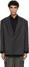 Fear Of God Tailored Single Button Blazer With Notched Lapel In Black