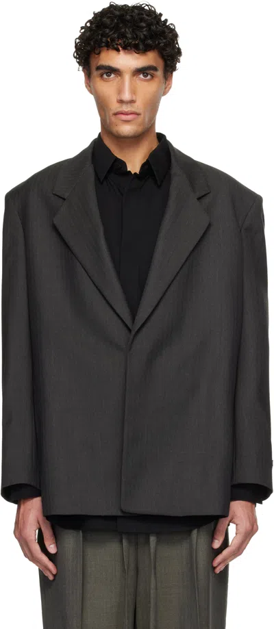 FEAR OF GOD GRAY SINGLE BREASTED BLAZER