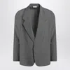 Fear Of God Gray Single-breasted Jacket In Cotton And Wool