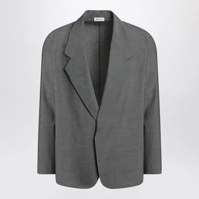 FEAR OF GOD FEAR OF GOD  GRAY SINGLE-BREASTED JACKET IN COTTON AND WOOL