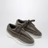 Fear Of God Suede Round Toe Sneakers With Rubber Sole In White