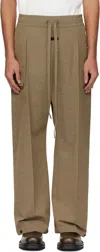 Fear Of God Gray Wide Leg Cargo Pants In Melange Beige