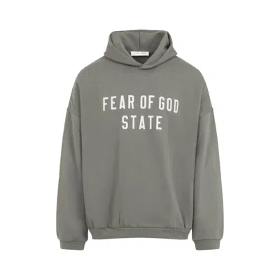 Fear Of God Green Long Sleeves Logo Hoodie