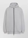 Fear Of God Relaxed Fit Grey Sweatshirt With Zip-up Front In Gray