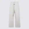 Fear Of God Trousers Melange Grey In White