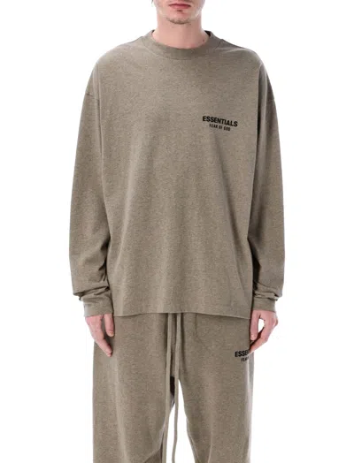 Fear Of God Grey Crew Neck T-shirt In Gray