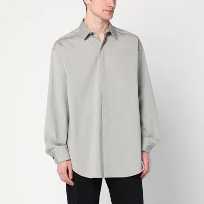 Fear Of God Grey Dove Grey Mélange Cotton Shirt
