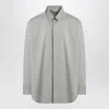 Fear Of God Grey Shirt With Classic Collar And Logo Patch On The Rear In Cotton And Wool Blend Man In Gray