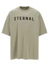 Fear Of God Eternal Grey Crewneck T-shirt With Embroidery On The Front And Logo Patch On The Rear In Cotton Man In Grey