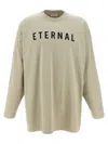 Fear Of God Ribbed Crew Neck Graphic Print T-shirt In Grey
