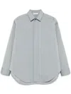 Fear Of God Melange Cotton And Wool Blend Shirt In Gray