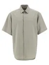 Fear Of God Tailored Shirt With Short Sleeves And Button-down Collar In Grey