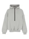 Fear Of God Grey Sweatshirt With Hood And Dropped Shoulders In Cotton Blend Man In Gray