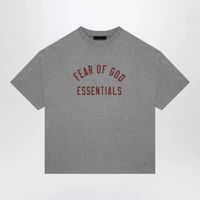 Fear Of God Grey T-shirt With Logo In Black