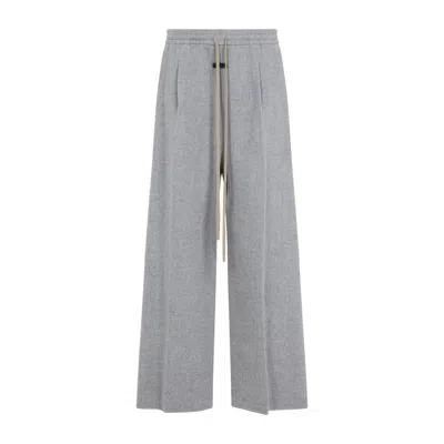 FEAR OF GOD FEAR OF GOD GREY WOOL BLEND WIDE LEG TROUSERS