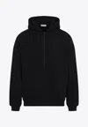 Fear Of God Hooded Sweatshirt With Half Zip In Black