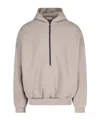 Fear Of God Mens Dropped-shoulders Two-slip-pockets Cotton And Cashmere Hoody Dusty Beige In Gray