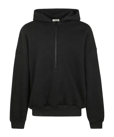 Fear Of God Half-zipped Hoodie In Black