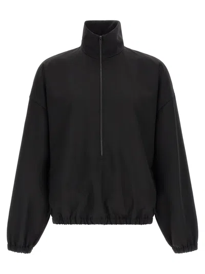 Fear Of God Half-zip Sweatshirt In Black