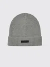 Fear Of God Grey Logo Beanie Hat In Gray