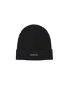 Fear Of God Logo Cashmere Beanie In Black