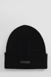 Fear Of God Logo Cashmere Beanie In Black