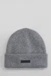 Fear Of God Beanie Cashmere Wool Folded Cuff In Grey