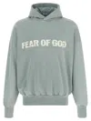 Fear Of God Heaven Distressed Logo-print Cotton-jersey Hoodie In Black