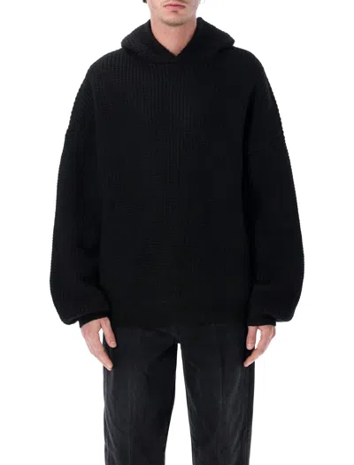 Fear Of God Essentials Black Heavy Waffle Hoodie