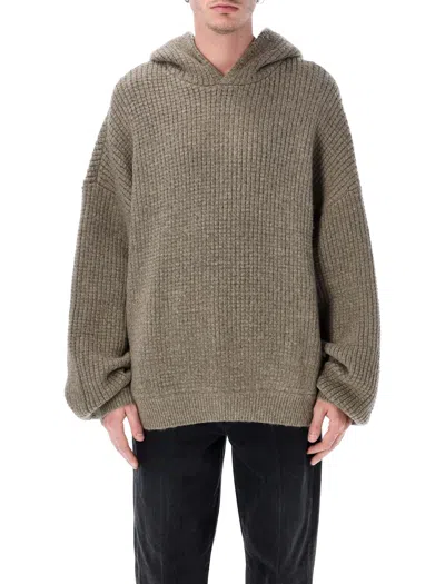 Fear Of God Essentials Homestead Heather Heavy Waffle Hoodie In Purple