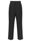 Fear Of God Herringbone Patterned Wool Pants With Relaxed Fit In Black
