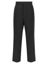 Fear Of God Herringbone Patterned Wool Pants With Relaxed Fit In Black