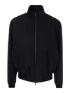 Fear Of God Oversized Cotton-blend Jersey Half-zip Sweatshirt In Black