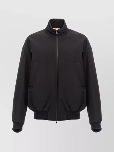 Fear Of God High Neck Bomber Jacket In Black
