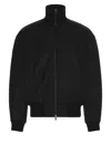 Fear Of God Black Nylon Bomber With High Collar In Black