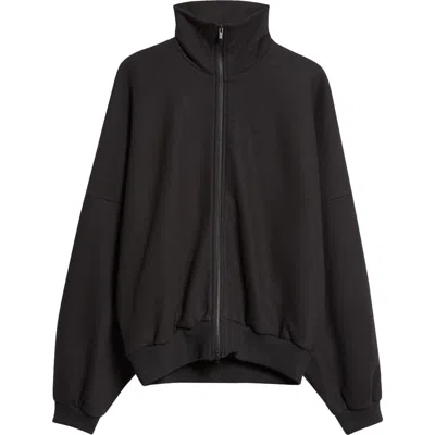 Fear Of God High Neck Cotton & Wool Jacket In Black