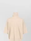 Fear Of God Turtleneck Sweater In Beige Virgin Wool Dropped Shoulders In Neutral