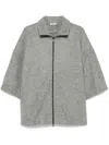 Fear Of God Gray Boiled Wool Short Sleeve Jacket In Grey