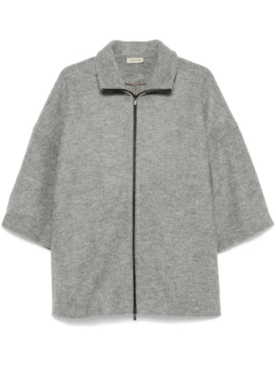 Fear Of God High-neck Short-sleeve Jacket In Grey
